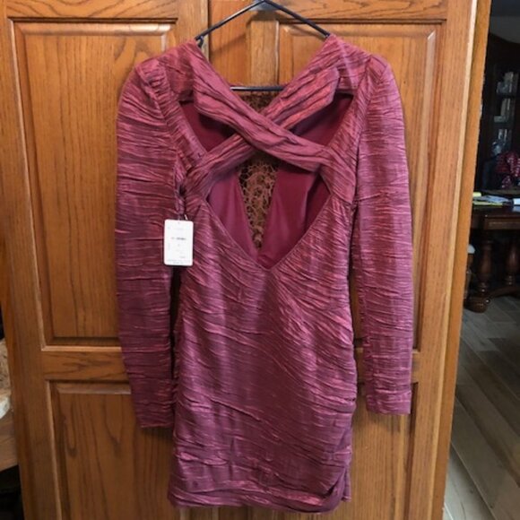 Free People Wine Colored Party dress Size 4 - Picture 2 of 7